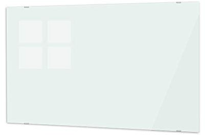 PUCHIKA Tableau blanc et noir magnétique en verre solide, effaçable à sec, 600 x 900 x 4 mm.