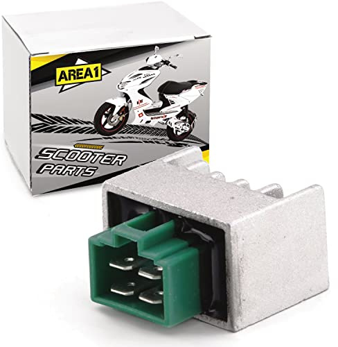 Area1 Spannungsregler Gleichrichter 12V für 50ccm 2-Takt kompatibel mit Yamaha Aerox R, BWS 50 Bump/Spy, Jog RR, Neos, Zuma, passend für MBK Nitro, Booster Naked/NG/Spirit/Track, Mach G, Ovetto, Stunt