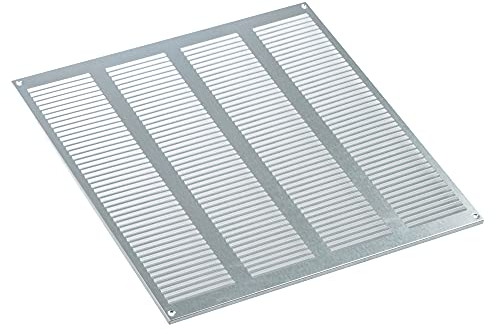Acero Galvanizado 400x400 mm Rejilla de Ventilacion con Mosquitera, Metalica