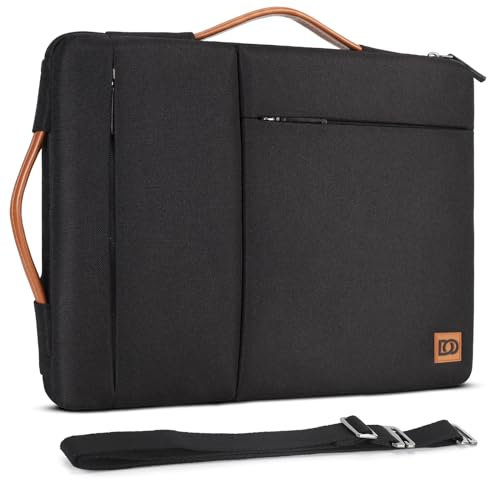 DOMISO 17 inch Laptop Sleeve Case with Handle Water-Resistant for 17.3 Dell Inspiron/MSI GS73VR Stealth Pro/Lenovo IdeaPad 300 320 321/HP ENVY 17/LG Gram 17/ROG STRIX GL702VS, Black