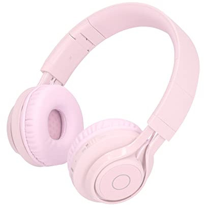 Cuffie Wireless per Bambini, con Microfono Incorporato, Cuffie Pieghevoli Senza Fili Illuminate a LED sopra L'orecchio con Controllo del Volume per Pad/Smartphone/Laptop/PC/TV, Cuffie Morbide e(Rosa)
