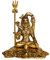 Wonder Care Shiva Statue Figuren Home Decor Lord Shiva Auto Shiva Lingam Hindu-Götter Mini-Statuen Goldfarbene Aluminiumgalvanik