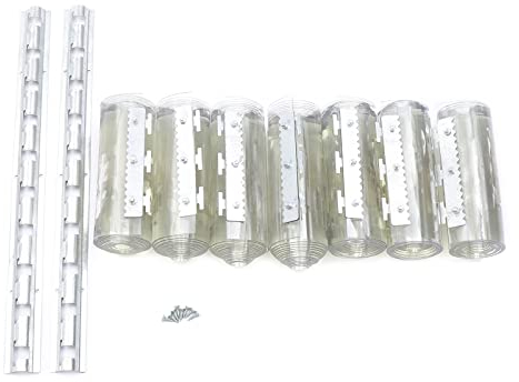 PVC-Streifenvorhang 2x200mm, BxH 1,05x2 m, inkl.7 einfach zu montierende transparent Lamellen und verzinkt Halterung, wetterfest, PVC Lamellenvorhang Bausatz für Industrie,Pferdestall, Kuhstall