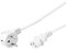 PremiumCord Cable de Alimentación de 230 V, 0,5 m, con Contacto de Puesta A Tierra En Ángulo A Conector Hembra C13, IEC 320, Cable de Alimentación para PC de 3 Pines, Color Blanco