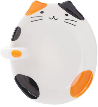 Cat Spoon Rest, Ceramic Cute Spoon Holder Rest for Stove Top, Cat Kitchen Accessories, Stove Holder Utensil Spoon Rest for Kitchen Counter