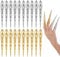 Lusofie 20 Pcs Halloween Finger Claws Nail Tip Rings, Fingernail Rings for Halloween Vampire Nails Women Cosplay Costume Drama Dance Show Claws (Gold, Silver)