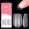 Yueshop Soft Gel Full Cover Short Square Nail Tips -240PCS Gelly Gel Matte Full Cover Clear Break Resistant Nail Tips Kit 15 Sizes for DIY Manicure Nail Art Salon