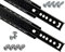 Stahlia Schubladenschienen 27mm x 438 mm SCHWARZ (1 Paar) Teilauszug Schubladenauszug Kugelauszug Rollenauszug Schienen Schienensystem Auszugsschienen Kugelführung