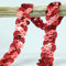 12 Meter 18mm Glitzer Pailletten Spitzenband Paillettenband Spitzenborte Geflochten Dekoband Zierband Borten Bänder Pailletten Bänder Trim Bortenband für DIY Nähen Kostüme Handwerk Verzierungen,Rot