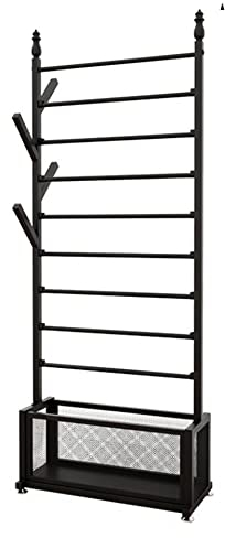 zktoermn Gift Ribbon Shelf, Ribbon Holder Gift Paper Roll Stand Detachable 9-Shelf Gift Paper Commercial Scarf Display Holder XJJUN (Color : Black, Size : 90x35x180cm)