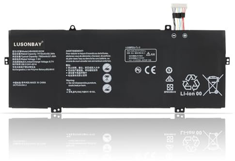 LUSONBAY HB4593R1ECW Batteria Compatibile per Huawei Matebook X Pro i7 Mach-W29 2019 MACH-W19B MACH-W29C KPL-W00 KLV-W19 VLT-W60/50 MagicBook i5 8250U i7 8550U R5 2500U Series 7,6 V