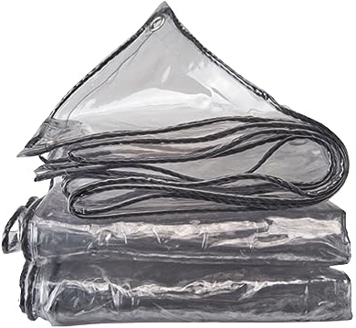 ATYUJKB Abdeckplane Wasserdicht Gartenmöbel, Plane für Holz Reißfest, wasserdichte Transparente PVC Plane, wasserdichte Planen mit Ösen, für Camping & Outdoor Garten (8x12m)