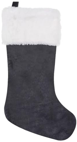 Zhzrche 50,8 cm graue Weihnachtsstrümpfe, super weiche Weihnachtsstrümpfe, große Strümpfe für Weihnachten, Urlaub, Weihnachtsgeschenk