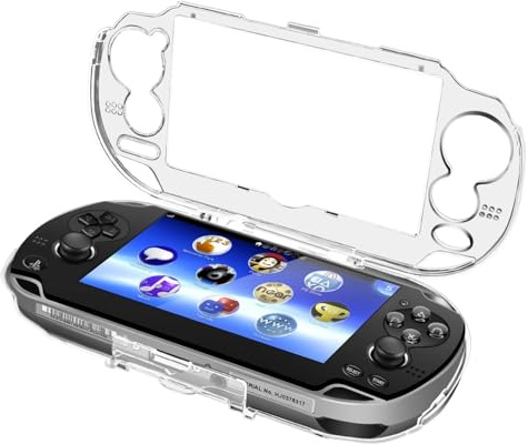 TNP ClearHard Case für PS Vita 1000 - Transparent Full Cover Crystal Clear Schutzhülle mit Snap-In Protector für Sony PSV 1000
