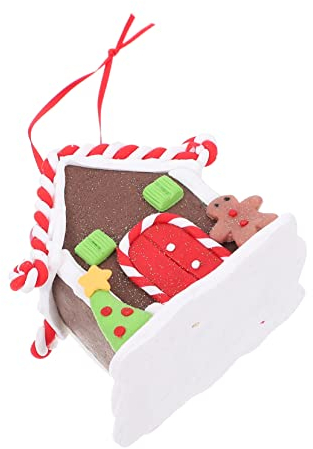 Lurrose 3 STK Hausdekoration aus Dekorationen für Lebkuchenhäuser - weihnachtsdeko kreativität Mini-Harzfiguren Mini-Figur Anhänger mit Weihnachtselementen Teig