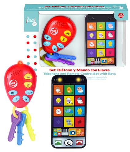 TACHAN - Set Llaves y teléfono bebé - Música y Sonidos - Juguete Primera Infancia - con Linterna (CPA Toy Group 782T00836)