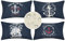 EliteHomeComforts Outdoor Kissenbezüge 30x50 Navy Blau Kissen Bezug Maritim Kissenhülle Balkon Wasserfest Dekokissen Maritime 4 Stück Kissenbezug Wasserdicht Dekorativ für Terrassen Sofa Kissen Deko…