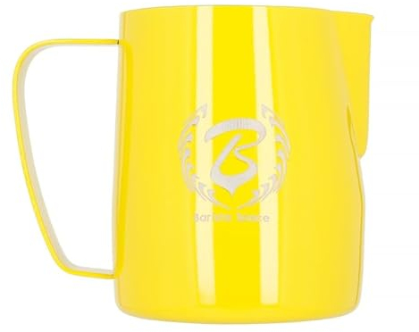 Barista Space Jarra de leche plateada pulida, ideal para latte art con boquilla precisa, ligera y manejable, recomendada por campeones del mundo, color plateado, 600 ml