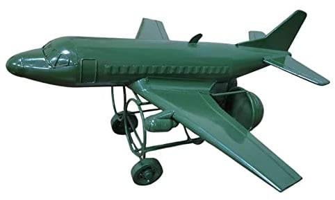 Generisch Weinregal Weinregal, Arbeitsplatten-Weinregale, Metallhandwerk, schmiedeeisernes Flugzeugmodell, Flaschenzug, Weinregal-Dekoration, kreative Heimdekoration (grün)