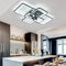 SITAFU Moderne LED Deckenleuchte Dimmbare, Schwarz - Acryl 6 Quadratischer Rahmen mit Fernbedienung, Deckenleuchte für Wohnzimmer, Küche, Schlafzimmer