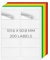 YIKIADA 5 Farben Universal Etiketten 50,8 X 101,6 MM Vinyl Selbstklebend Ablösbar Blanko Aufkleber Bedruckbar Namenaufkleber Büro Adressetiketten für Tintenstrahl- und Laserdruckern 200 Stück