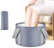 Foot Bath Bowl, Portable Foot Soak Tub, Foot soak Bowl, Foot Bath, Collapsible Bucket for Soaking Feet, Portable Foot Bath Bag, Foot Spa Soaking Feet Home Pedicure Basin Outdoor Camping (Gray)