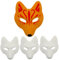 MOLUCKFU Fuchsmaske Halloween Cosplay unvollendete -Masken weiße Maskenmaske für Frauen