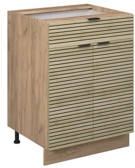 Vicco Schubunterschrank Fame-Line, Eiche Paneel, 60 cm mit Schublade, ohne Arbeitsplatte