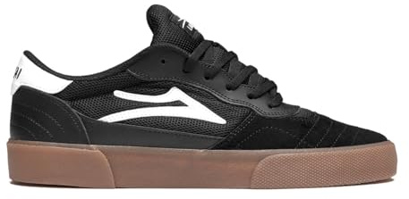 Lakai Cambridge Low-Top Skateschuhe Herren – Skateboardschuhe für Herren, robust, griffig & atmungsaktiv – Schwarz/Gummi Wildleder, EU 46