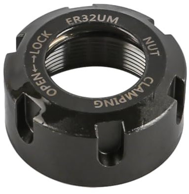 Namvo-Klemme Er32-Um (M40) Schwarze Spannzangen-Klemmmutter für CNC-Fr?sfutter-Drehmaschine, geeignet für Er-CNC-Drehmaschinen, Metall-Spannzangenmutter-Einsatz, Router-Teile