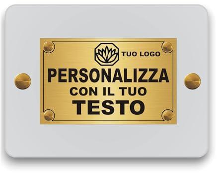 Targa Porta Ingresso Personalizzata in Plexiglass Targhetta per Casa Vacanze, Numero Civico Esterno, Casella Postale Esterno, Citofono, Cassetta Posta, Cancello(TARGA DISTANZIALE)– Lo Realizzo®
