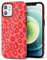 Svanove Cheetah Print Phone Case for iPhone 12/12 Pro Case Girly, Cute Leopard Case for Women, Luxury Trendy Retro Cool Animal Print Design, Aesthetic Pattern Y2k Slim Hard Shell Plastic Cover, Red