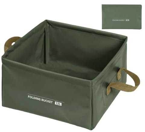 Lavabo Portátil para Camping | Barreño De Lavado - Cubo De 13 litros Portátil para Senderismo Acampada Exterior Hogar Cocina
