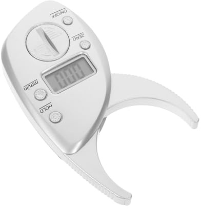 HONITANO Pantalla a 50mm Lcd Calibrador Corporal Herramienta Grasa a de Medir Precisa de Plástico 0 para Adecuado para Uso Doméstico y Profesional