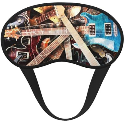Elektrische Gitarre,Vollständige Augenabdeckungen, lichtundurchlässige Schlafmasken, Verdunkelungs-Augenschützer