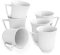 Malacasa, Serie Carina, 6 Teiligen Set Kaffeeservice Cremeweiß Porzellan Kaffeetasse Tassen 4,75 Zoll / 12*9,5*10cm / 290ml Becher Teetasse Kaffeebecher-Set Bechersets für 6 Personen
