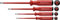 PB Swiss Tools VDE SCHLITZ Screwdriver Set Electrician PB 5538 Slim 4-Piece Set (2/3/4/5), Insulated up to 1,000 Volts, 100% Swiss Made, Red