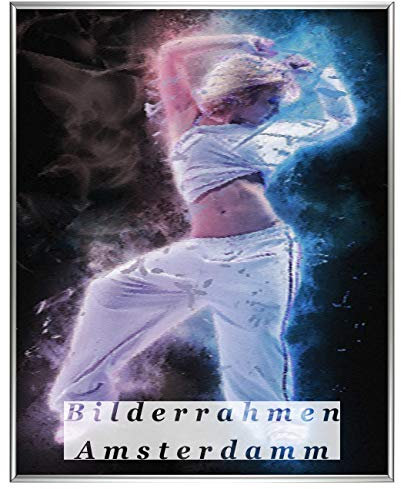 Homedecoration Bilderrahmen Amsterdam Silber 24x34 cm Kunststoffrahmen mit Kunstglas 1mm bruchsicher glasklar