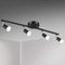 4 Way Ceiling Light Fitting Rotatable Ceiling Spotlight Black Kitchen Spot Lights Ceiling Bar Adjustable Modern Swiveling Lamp GU10 Bases for Bedroom Living Room Showroom Hallway (No Bulbs)