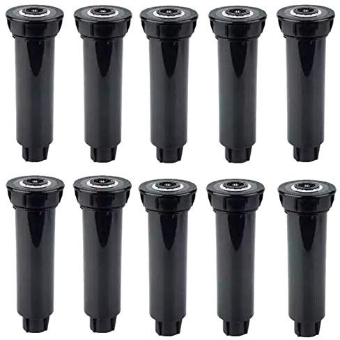 AVIDYA Aspersor Emergente de 10 Piezas, para CéSped, Cabezal de Rociado para Suministros de JardíN, Equipo de Riego de 360 Grados, Rociador de Engranajes