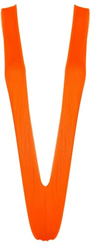Doomiva Femme Micro Bikini Sexy Maillots Une Pièce Femme Body String Sling Shot V Profonde G-String Ficelle Thong Maillot String Femme Sexy Mini Bikini Maillots de Bain Piscine Orange Taille Unique