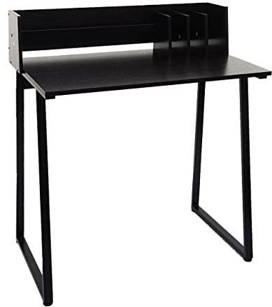 Mendler Schreibtisch HWC-K69, Laptoptisch Bürotisch, 82x51cm 3D-Struktur, Metall MDF - schwarz