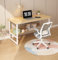 LEPTIS MAGNA Desk, Computer Desk for Student and Work, Computer Desk with Shelf, Modern Computer Table, Stylish Home Office Desk with Self for Bedrooms, Office, Gaming
