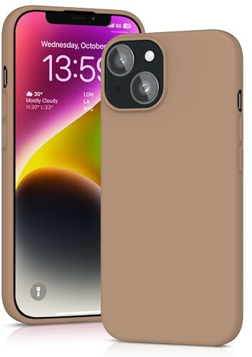 YATWIN Silicone Case for iPhone 13, Soft-Touch, Shockproof, DustProof, Antiskid Full Body Armour Phone Cover for Apple iPhone 13 - Milk Tee