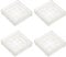 sourcing map 4pcs 3x3 in Rubber Furniture Caster Cups Square Chair Leg Floor Protectors Non-Slip Furniture Pads Grips Stoppers for Hardwood Floors, Transparent (Fit 1.4-2.2 Inch Chair Leg)
