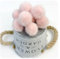 Hrlace 2.5cm Kleine Kunstfell Bommel Mini Fellbommel Faux Kunstpelz Pom Ball Künstliche Plüschbälle DIY Fell Pom Poms für DIY Handwerk Anhänger Deko Strickmütze Zubehör Rosa1# 10 Stück