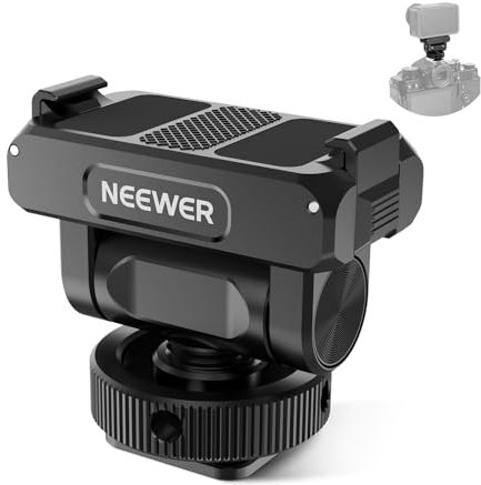 NEEWER Mount Adapter Compatible with DJI Osmo Action 5 Pro/4/3, Metal Magnetic Quick Release Action Camera Adapter Mount with 160° Tilt, Cold Shoe, 1/4 Thread, AC012