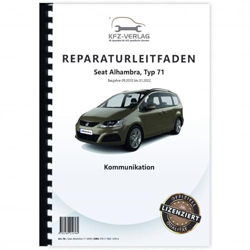 Seat Alhambra 71 2010-2022 Kommunikation Radio Telefon Navi Reparaturanleitung Buch Werkstatthandbuch Reparaturhandbuch Reparaturleitfaden KFZ-Verlag