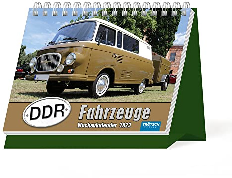 Trötsch Aufstellwochenkalender DDR Fahrzeuge 2023: Aufstellkalender Technikkalender