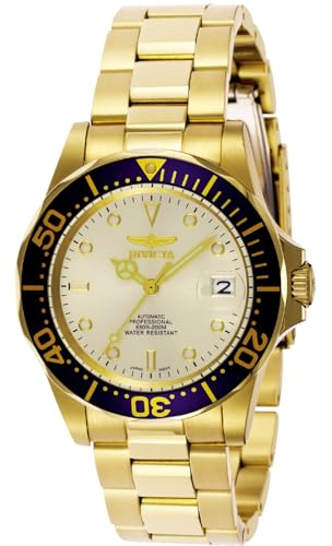 Invicta 9743 Pro Diver Unisex Uhr Edelstahl Automatik Champagnerfarbe Zifferblat